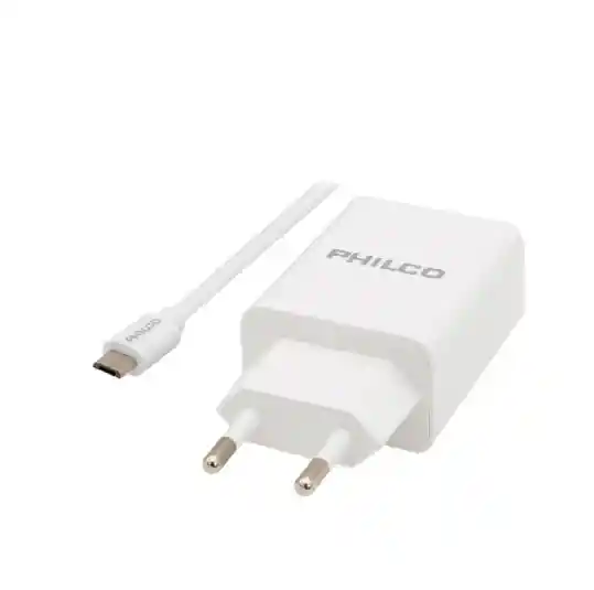 Cargador Philco De Pared R2100 Con Cable Micro Usb 2.1a