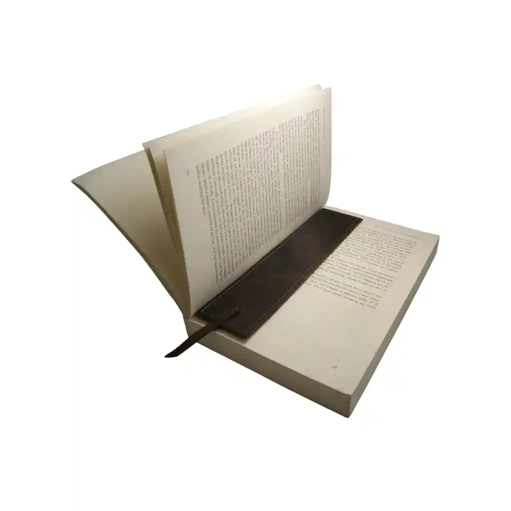 Marcapáginas De Cuero Café