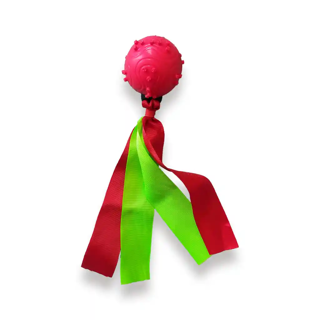 Pelota Roja Con Sonido De Cascabel