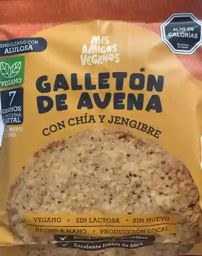 Galletón De Avena Chía Jengibre Mis Amigos Veganos