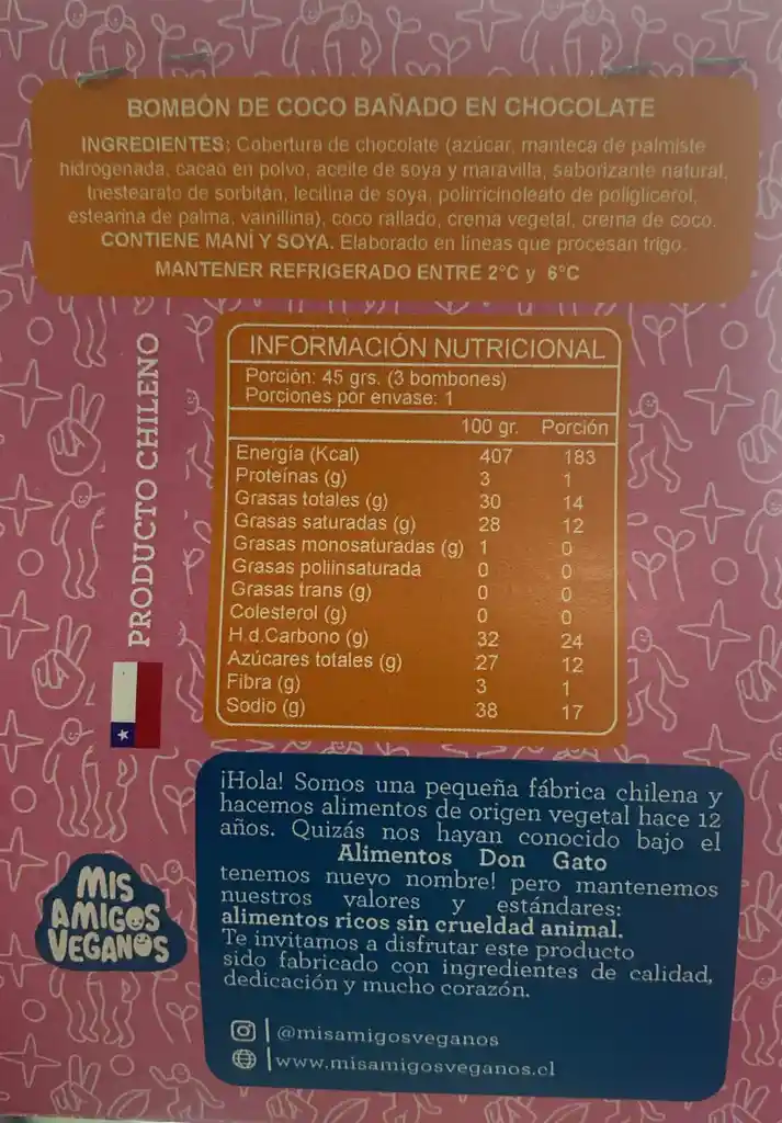 Bombón De Coco Bañado En Chocolate Amargo Mis Amigos Veganos
