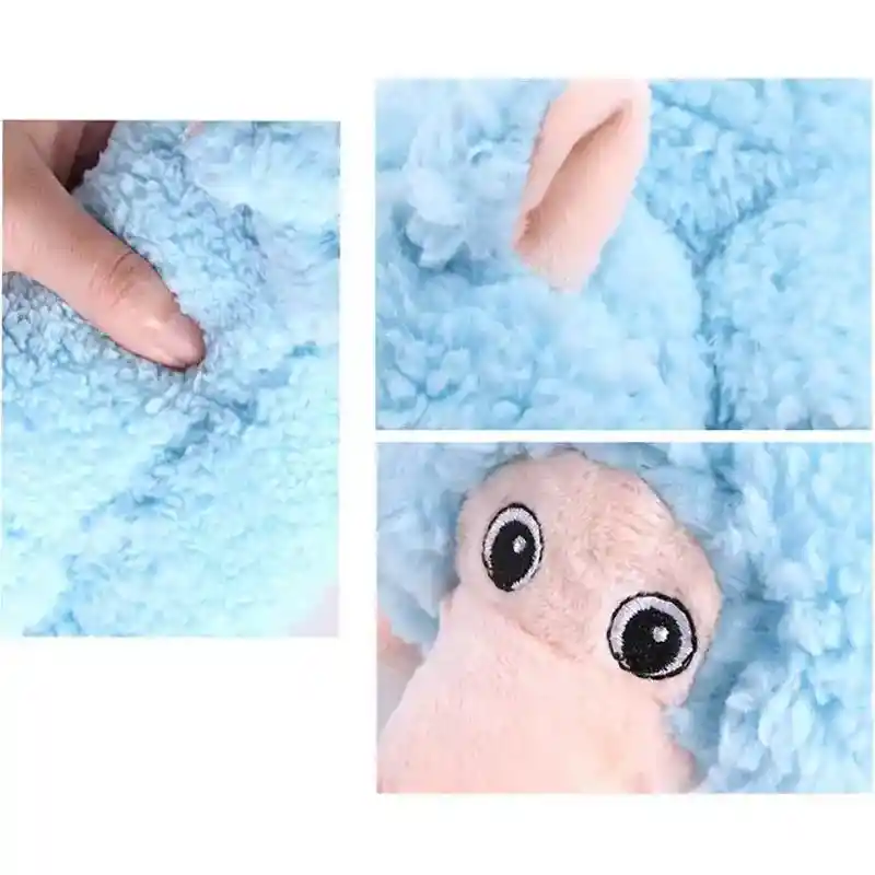 Juguete Peluche Para Mascotas De Animales Con Sonido (oveja Celeste)