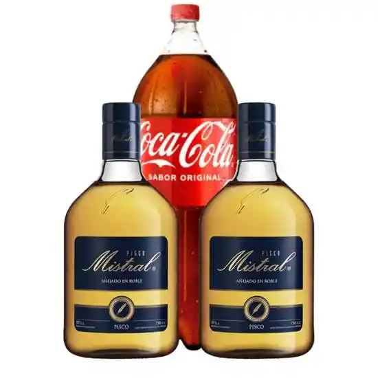 Promo 2 Mistral 35° 1l + Coca Cola 3l