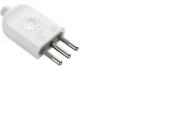 Enchufe Macho 2p + T Blanco