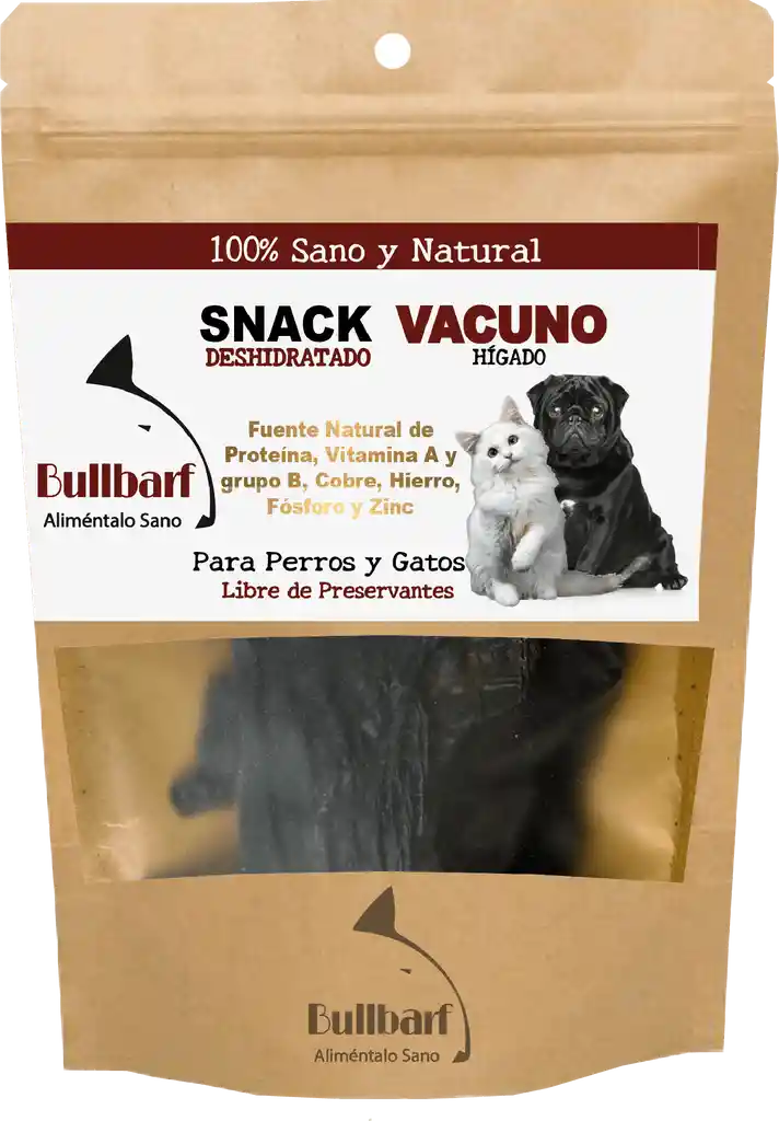 Snack 100% Natural. Hígado De Vacuno Deshidratado