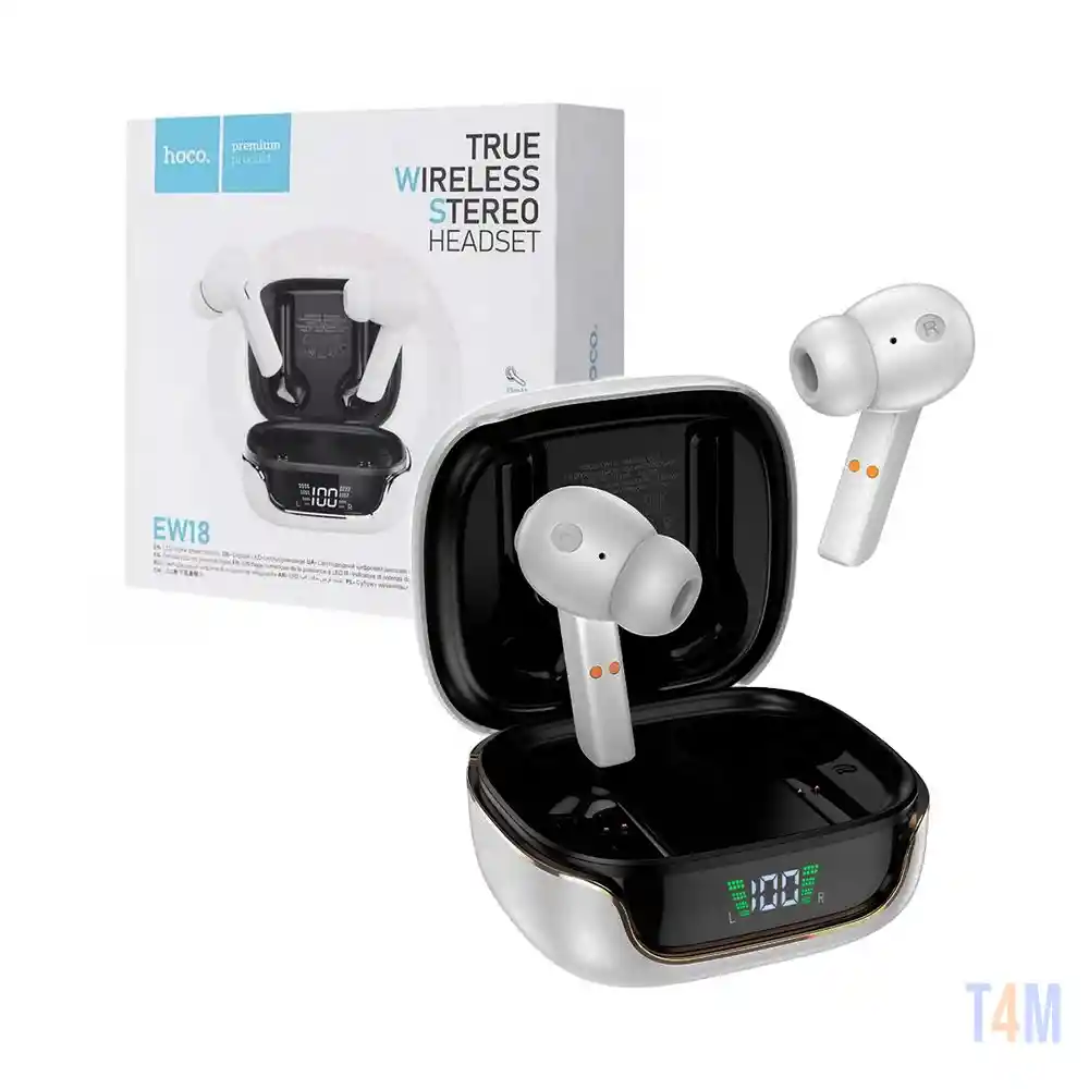 Audifono Tws Ew18 Compatible Iphone Y Android Color Blanco