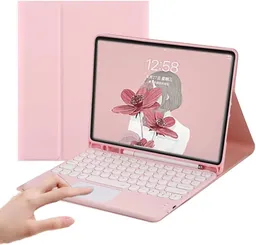 Funda Con Teclado Para Ipad 10.2 Rosada