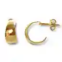 Aros Argolla Bote Pequeñas 12mm Enchapado Oro 18k