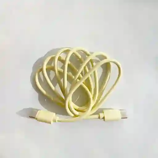 Cable Doble Entrada Tipo C Amarillo