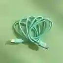 Cable Doble Entrada Tipo C Verde
