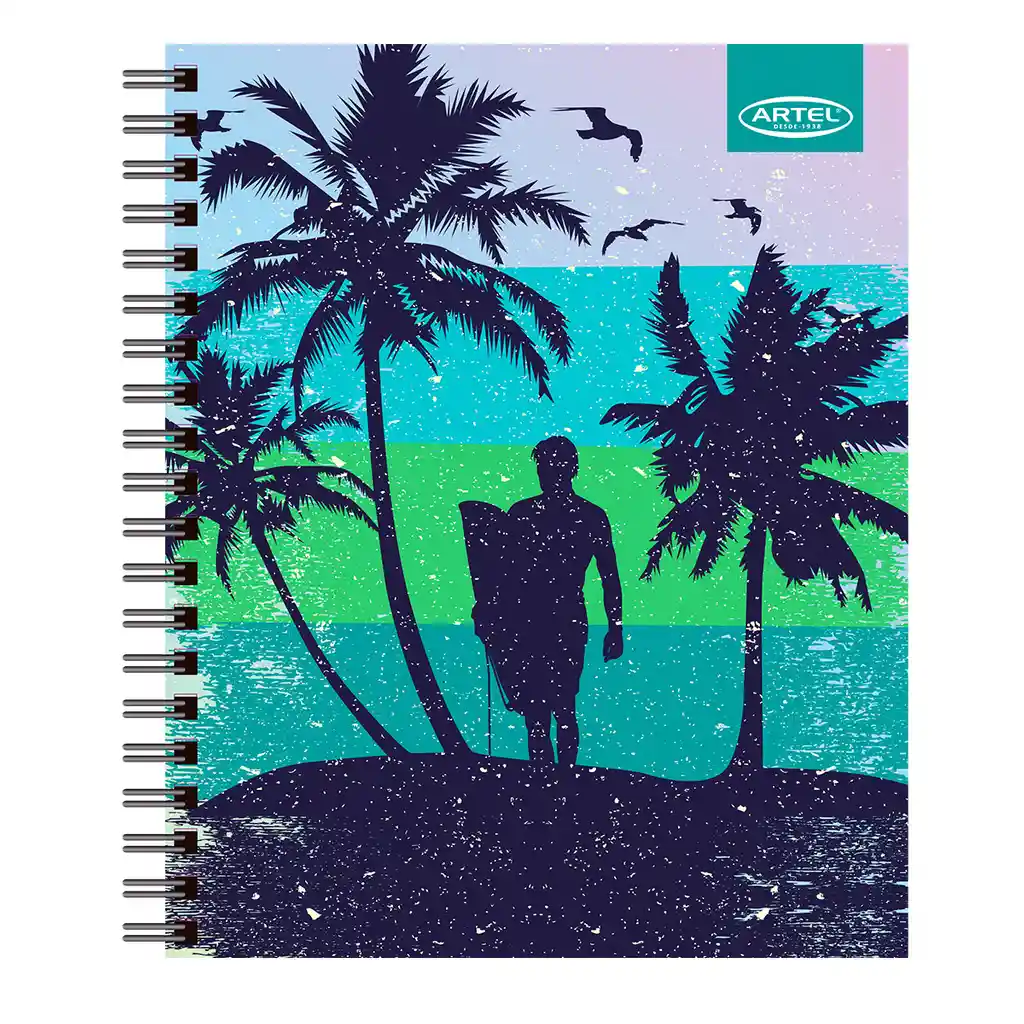 Cuaderno Universitario Artel 100 Hojas 7mm Waves