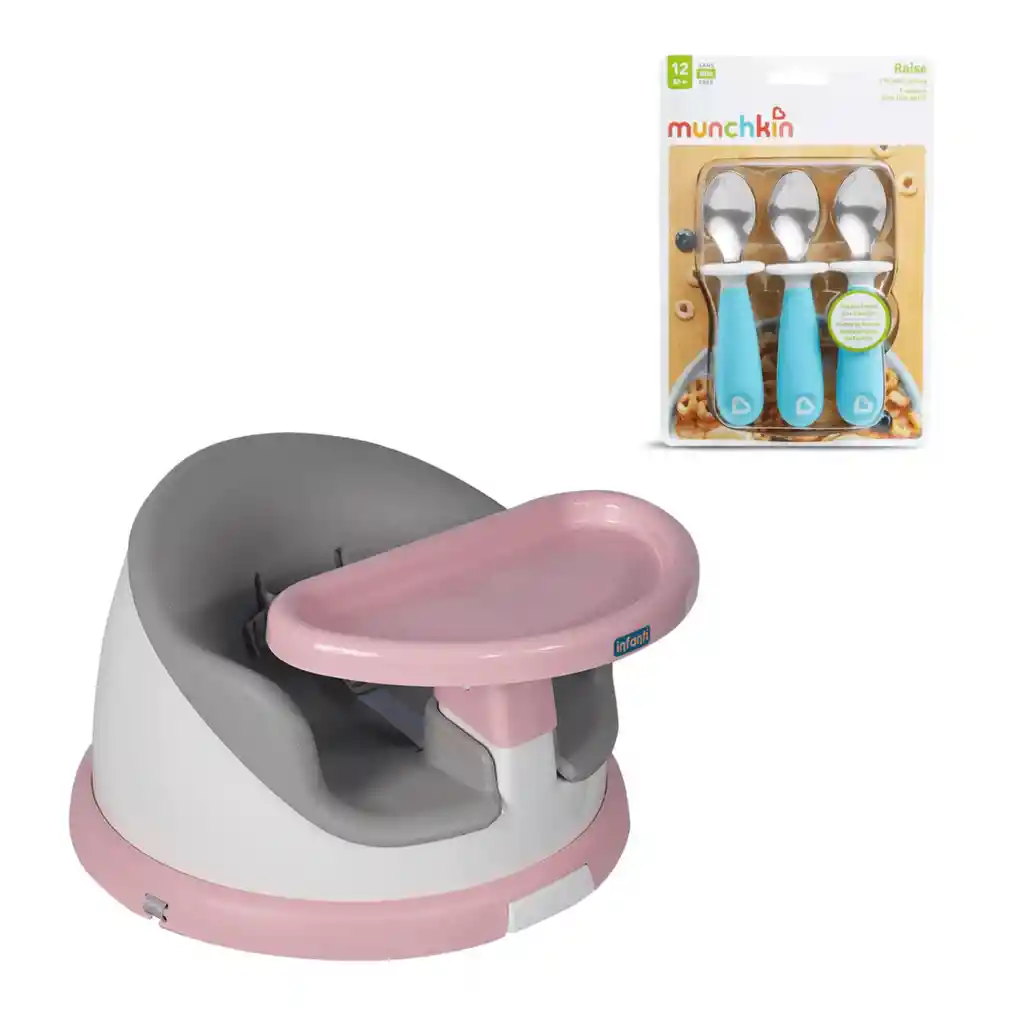 Silla De Comer Portátil Giratoria I-twist Más Set Cucharas