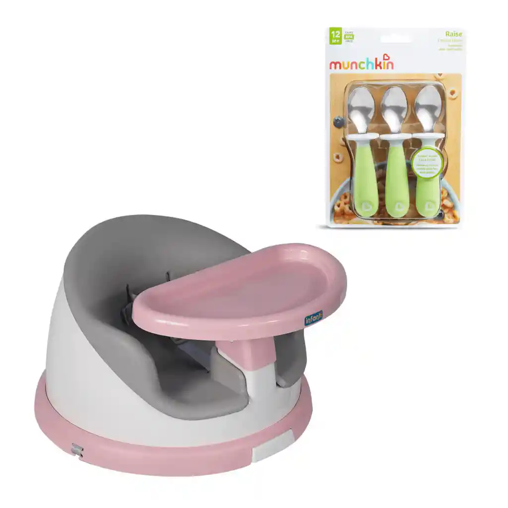 Silla De Comer Portátil Giratoria I-twist Más Set Cucharas