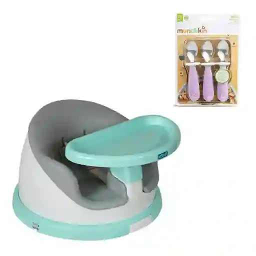 Silla De Comer Portátil Giratoria I-twist Más Set Cucharas