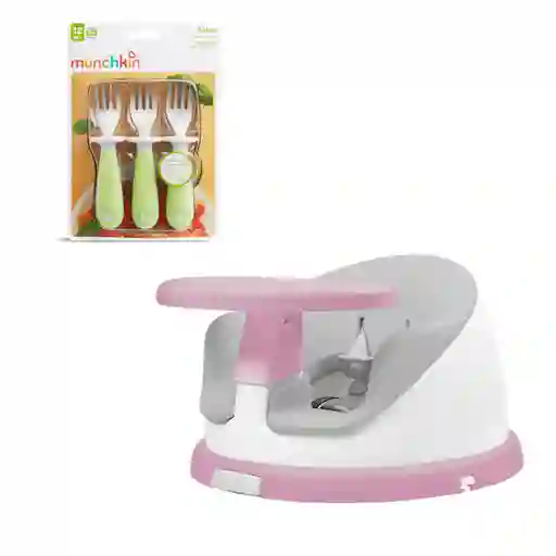 Silla De Comer Portátil Giratoria I-twist Más Set Tenedores