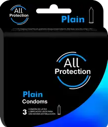 Preservativo Plain X 3 Unidades All Protection