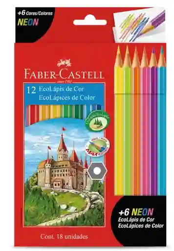 Ecolápices X12 Colores + 6 Neón Faber Castell