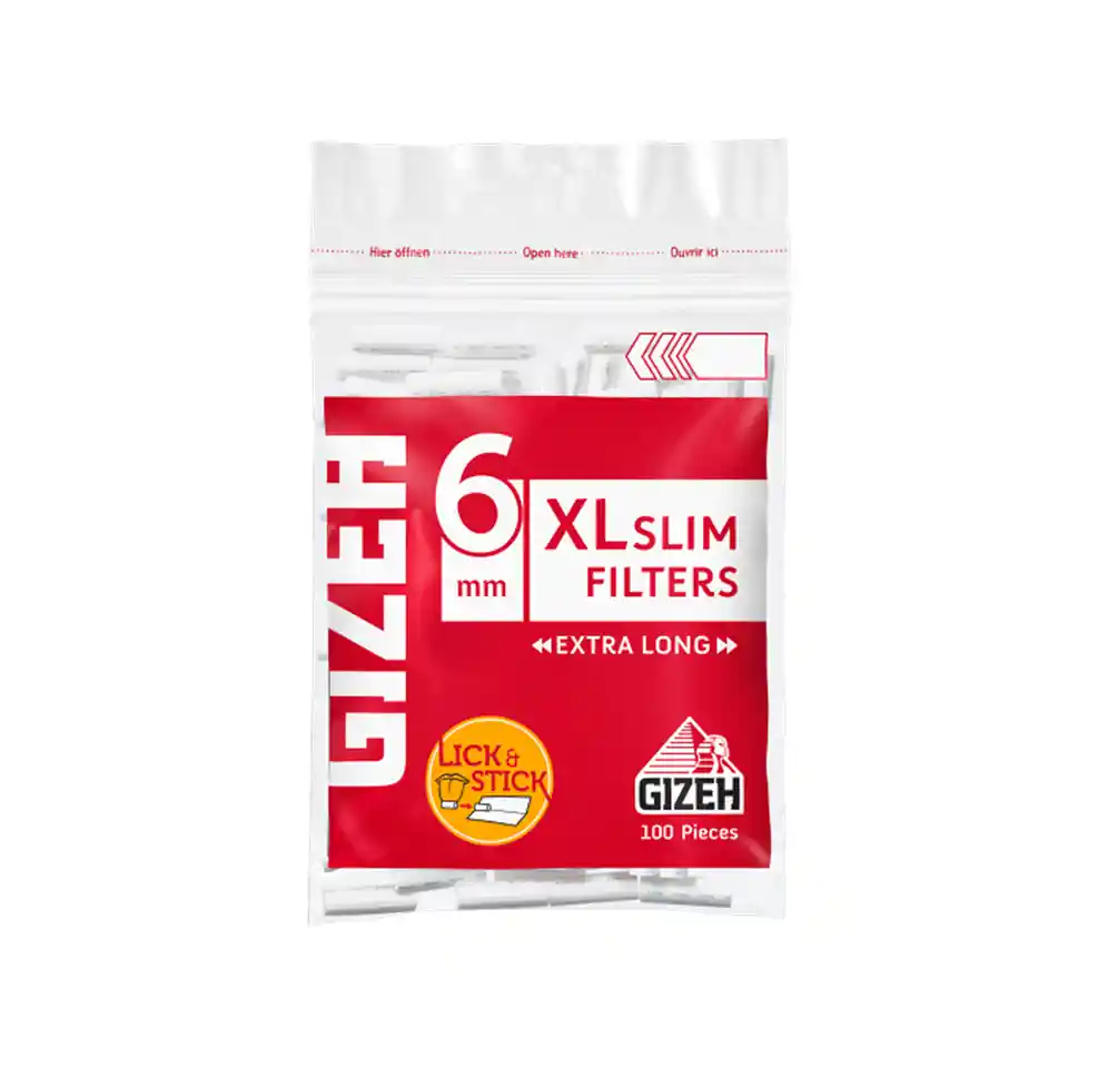 Filtros Xl Slim 6mm 100u Extra Long - Gizeh