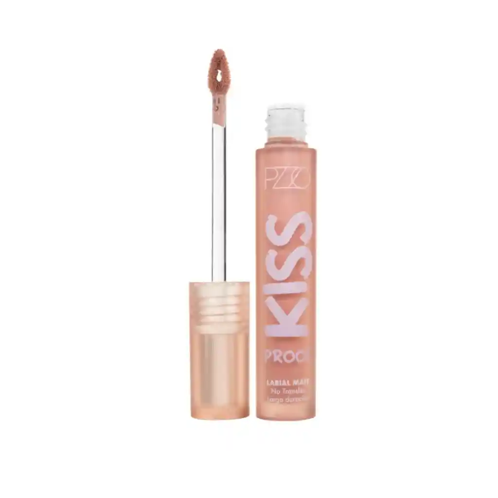 Labial Líquido Petrizzio Kiss Proof Intransferible Peachy Nude