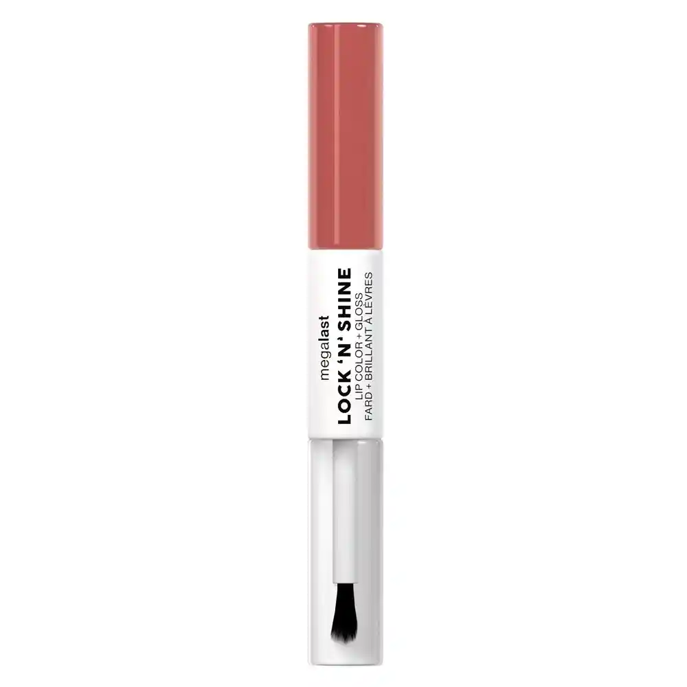 Labial Líquido Wet N Wild Mega Last Lock 'n' Shine Lip Color + Gloss Nude Illusion