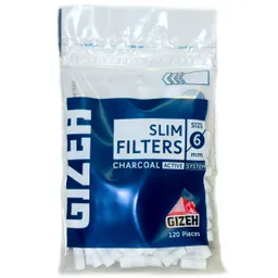 Filtros Slim 6mm 120u Charcoal Active System - Gizeh