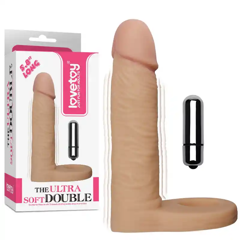 Anillo Vibrador Con Consolador Anal De 14,7 Cm