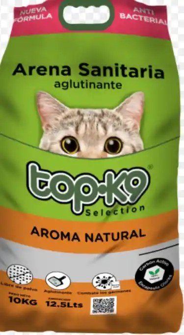 Topk9 Arena Aglutinante Natural 10 Kg