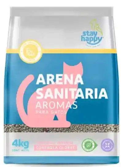 Arena Sanitaria Aglutinante Limón Stay Happy 4kg