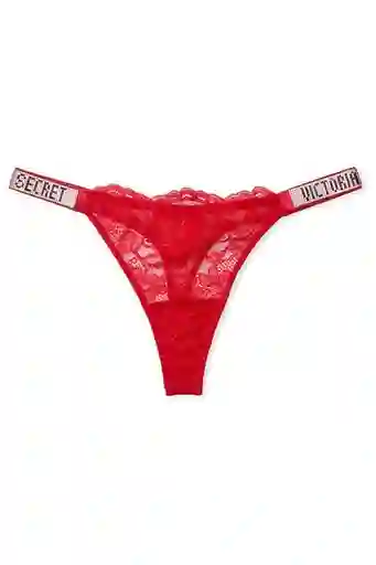 Tanga Victoria Secret Encaje, Rojo Talla L