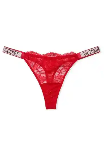 Tanga Victoria Secret Encaje, Rojo Talla L