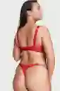 Tanga Victoria Secret Encaje, Rojo Talla L