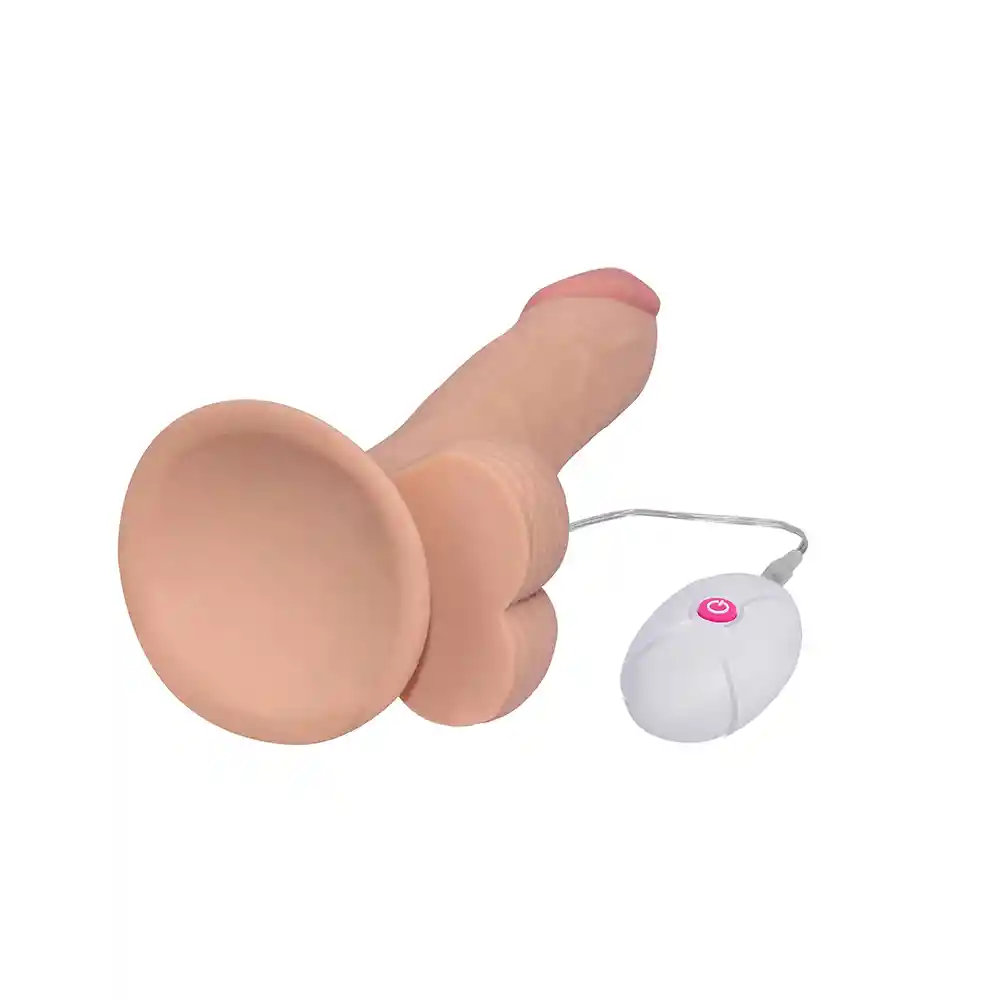 Consolador Vibrador Con Control Ultra Soft Dude 22x4,3 Cm