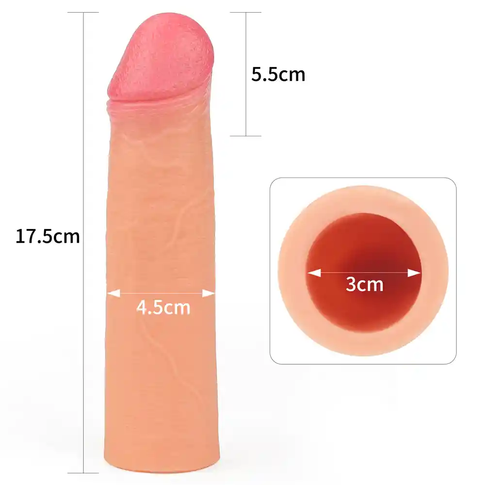 Funda Extensora De Pene Nature Extender Premium 17x4,5 Cm