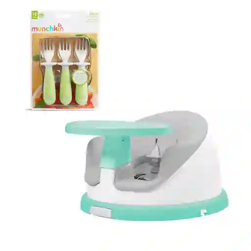 Silla De Comer Portátil Giratoria I-twist Más Set 3 Tenedores