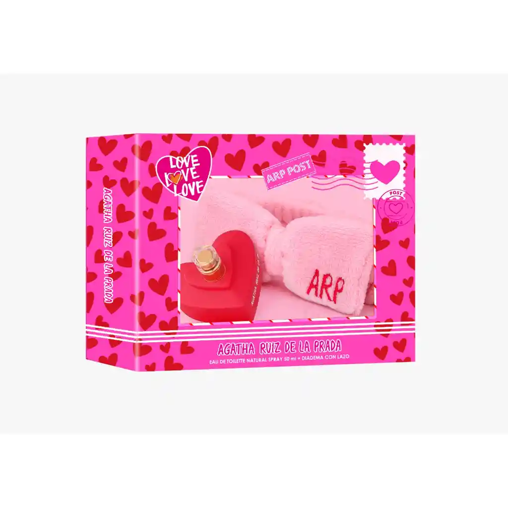 Set Agatha Ruiz De La Prada Perfume Mujer Love Love Love Edt 50ml + Cintillo Skincare