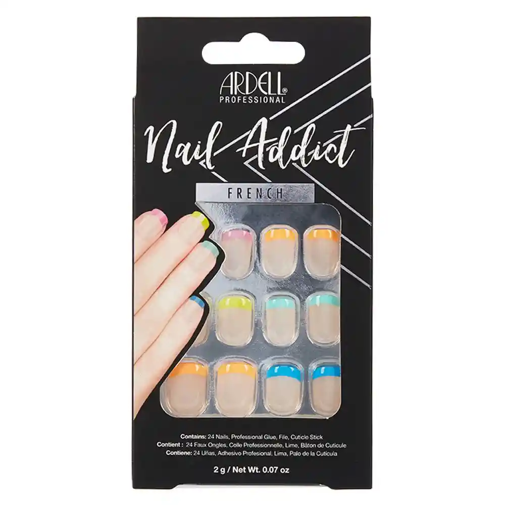 Uñas Postizas Ardell French Rainbow 24 Uds.