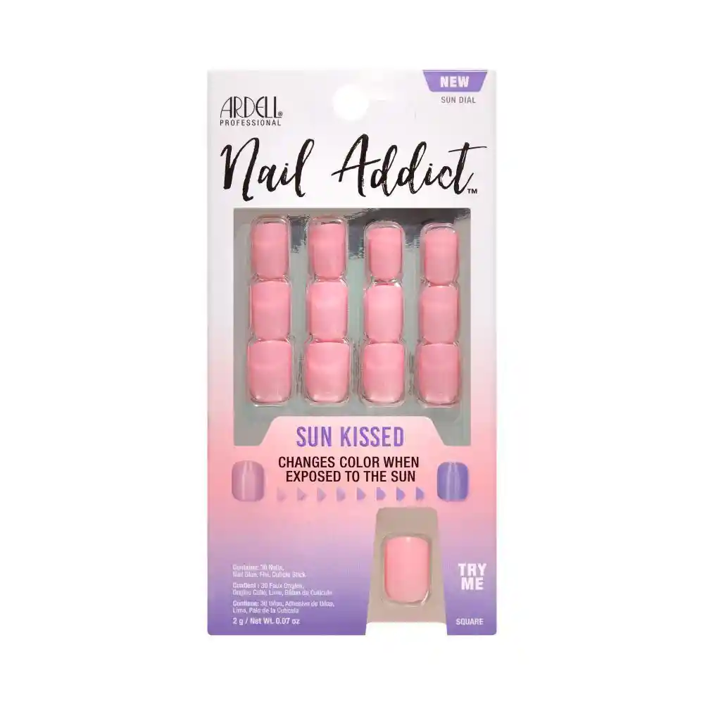 Uñas Postizas Ardell Sun Kissed Sun Dial 30 Uds.