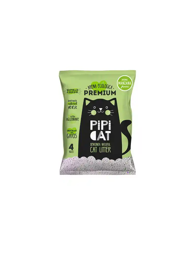 Pipicat Arena Sanitaria Aglutinante 4 Kg Manzana