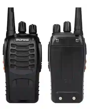 Pack 2 Radios Transmisor Walkie Talkie Baofeng 888s Color Negro Bandas De Frecuencia 400-470 Mhz