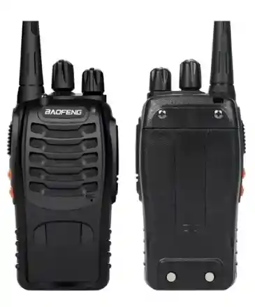 Pack 2 Radios Transmisor Walkie Talkie Baofeng 888s Color Negro Bandas De Frecuencia 400-470 Mhz