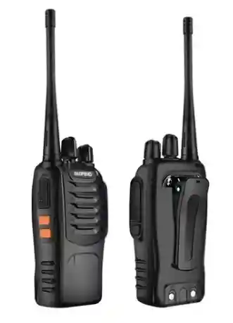 Pack 2 Radios Transmisor Walkie Talkie Baofeng 888s Color Negro Bandas De Frecuencia 400-470 Mhz