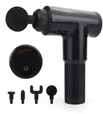 Pistola Masajeadora Recargable Masajeador Inalambrico Color Negro