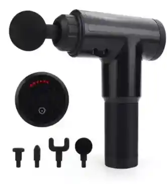 Pistola Masajeadora Recargable Masajeador Inalambrico Color Negro