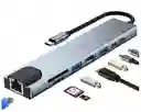 Hub Adaptador Usb Tipo C 8 En 1 Linkon Para Mac Macbook Windows