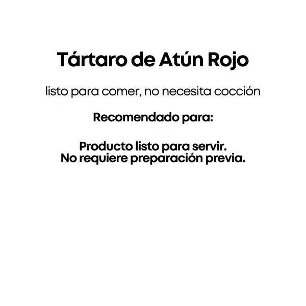 Tártaro De Atún Rojo Listo Para Comer 250 Grs