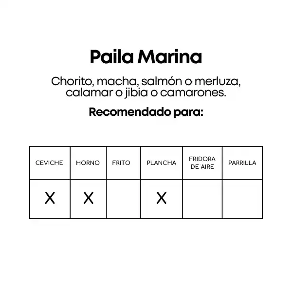 Paila Marina (mix De Mariscos Y Pescado) 1 Kg