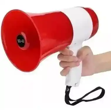 Megáfono 20w Dinámico De Mano Recargable