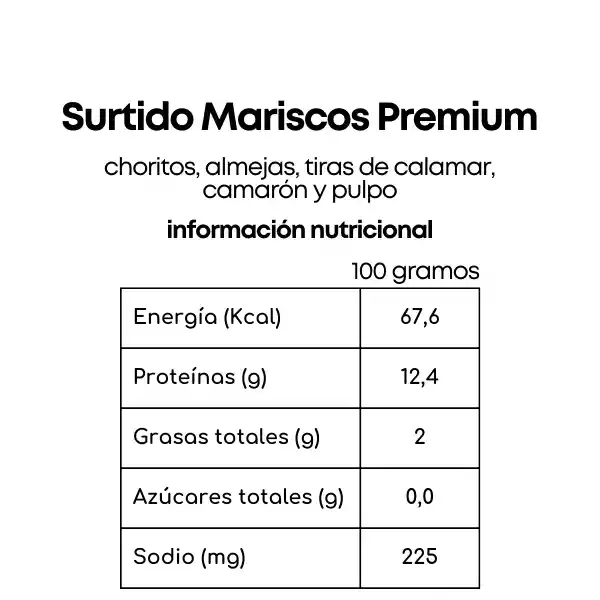 Surtido De Mariscos Premium 1 Kg