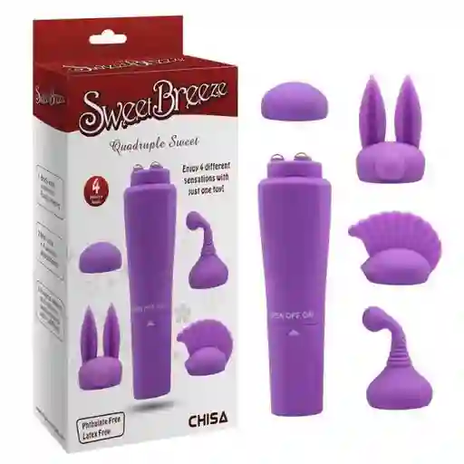 Vibrador Cabezal Intercambiable Quadruple Sweet Chisa