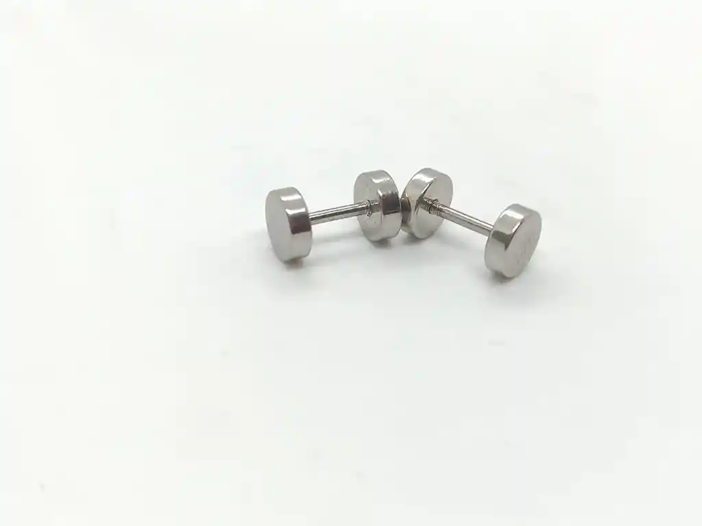 Aros Acero Moda 6mm Juvenil Sin Genero Barbell